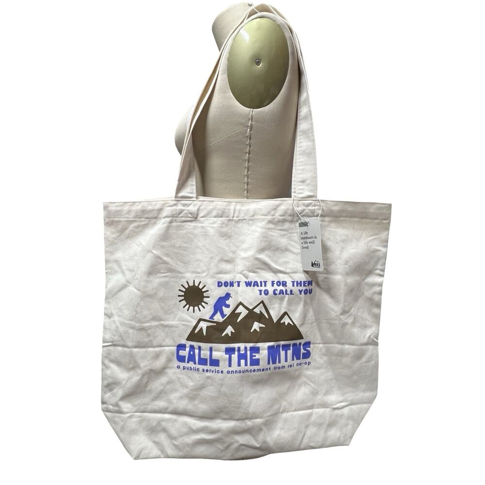 NWT REI co-op Call the Mountains Public Service Announcement Reusable Tote bag